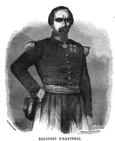 查尔斯-玛丽-拿破仑-德-博福特-豪特普尔（1804-1890）法国将军的肖像。在 "Les Illustrations De L