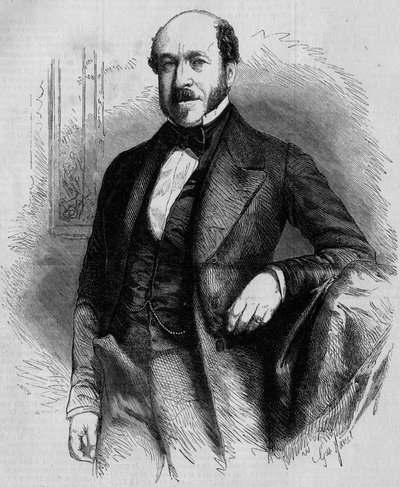 Portrait of Charles de Morny (1811-1866), French politician, president of the Corps Legislatif under the Second Empire. Engraving in “” Le Monde Illustré”” n°33 of 28 November 1857. 作者 法语学校