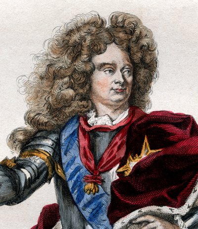 Claude Louis Hector de Villars（1653-1734）的肖像，法国元帅。 作者 法语学校