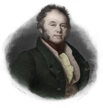 法国政治家爱德华-菲茨-詹姆斯公爵（Fitz James）（1776-1838）的肖像。载于路易-德-科梅宁-蒂莫的《LIBRE DES SPEAKERS》。1842.私人收藏。 作者 法语学校