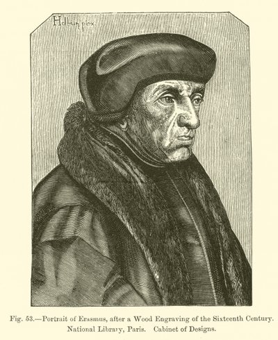 Portrait of Erasmus (engraving) 作者 法语学校