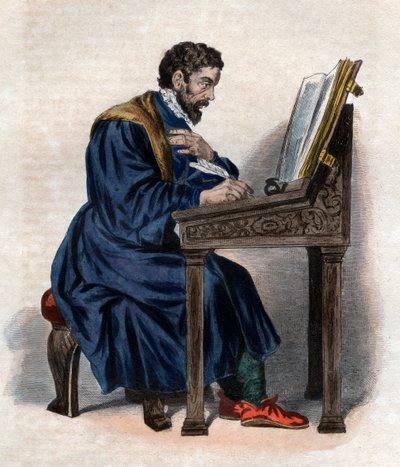 Etienne Jodelle（1532-1573）的肖像，法国剧作家和诗人。 作者 法语学校