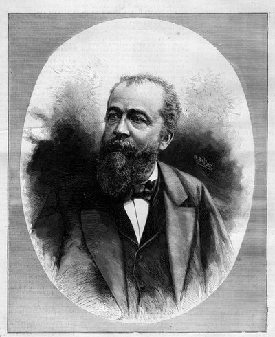 尤金-亨利-布里松（1835-1912）的画像，法国律师、记者和政治家。1881年11月12日《世界画报》第1285期的版画。 作者 法语学校