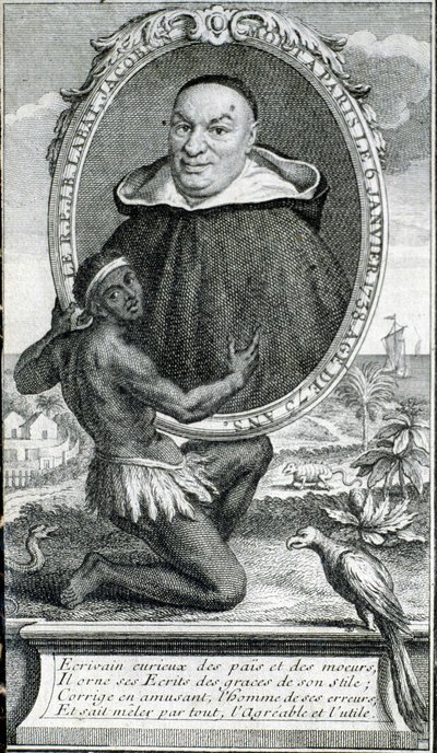 Portrait of Father Labat en frontispice - in “” New voyage to the Isles of America””, by Father Labat, ed. Cavelier, Paris 作者 法语学校