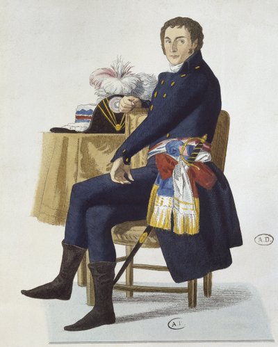 Ferdinand Guillemardet的肖像，1798年 作者 法语学校