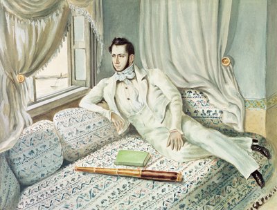Ferdinand de Lesseps在亚历山大市副司法时的肖像，1832年（纸上写着） 作者 法语学校