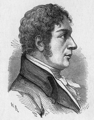Francois (Francesco) Zambeccari (1756-1812)的肖像，法国飞行员--在 "科学专辑；杰出的学者；伟大的发现 "1896。 作者 法语学校