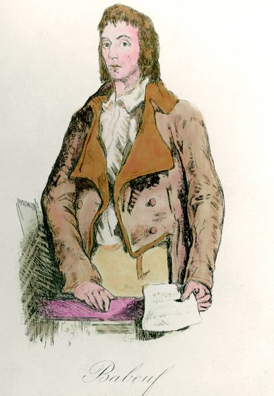 Francois Babeuf dit Gracchus（1760 - 1797）革命者的肖像。雕版画 作者 法语学校