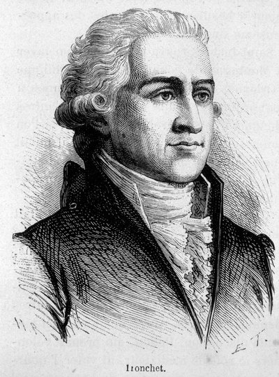 弗朗索瓦-德尼-特朗谢（1726 - 1806）的肖像，法学家和政治家--见亨利-马丁的《法国历史》。 作者 法语学校