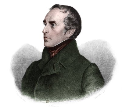 法国历史学家和政治家弗朗索瓦-吉佐（1787-1874）的肖像。载于路易-德-科梅宁-提莫的《LIBRE DES SPORERS》。1842.私人收藏。 作者 法语学校