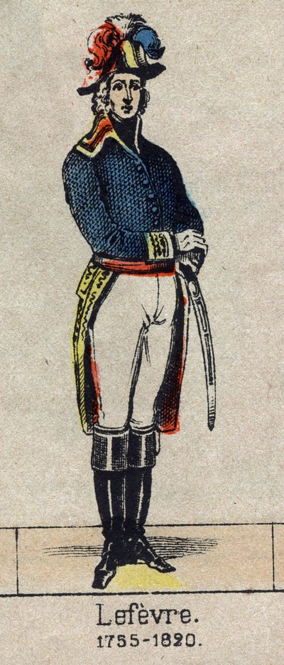 弗朗索瓦-约瑟夫-勒菲弗尔（1755-1820）的肖像，丹兹格公爵和帝国公爵，法兰西对，然后是法兰西男爵和帝国对马雷夏尔的肖像。19世纪末的埃皮纳尔的图像。 作者 法语学校
