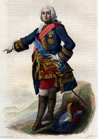Francois de Chevert（1695-1769）的肖像，法国将军。 作者 法语学校