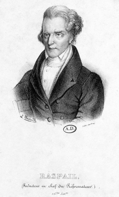 François Vincent Raspail (1794 - 1878) 的肖像：改革者的主编 作者 法语学校