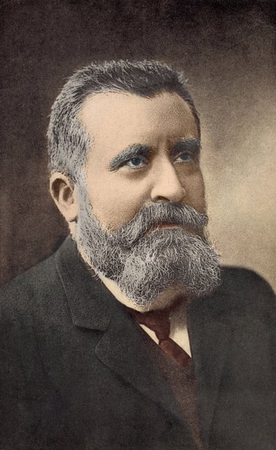 法国政治家让-约尔（1859-1914）的画像 作者 法语学校