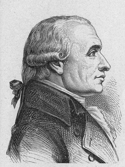 Gaspard Monge的肖像，Peluse伯爵（1746-1818），法国数学家 - 在 "科学专辑；杰出的科学家；伟大的发现" 1896年。 作者 法语学校