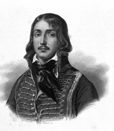 Francois Severin Marceau Desgraviers, dit Francois (1769 - 1796) 将军的肖像--载于梯也尔的《法国革命》。19世纪 作者 法语学校