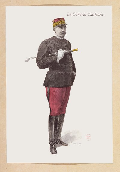 雅克-杜塞纳将军肖像（1837-1918 年）（雕刻） 作者 法语学校