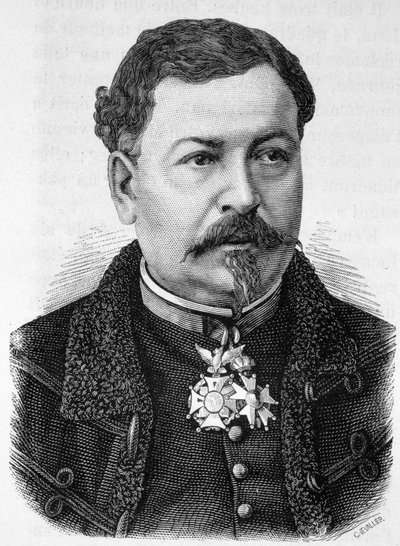 让-奥古斯特-马盖里特将军（1823-1870，死于色当战役）的肖像，他是保罗和维克多-马盖里特的父亲--载于亨利-马丁的《法国历史》。 作者 法语学校