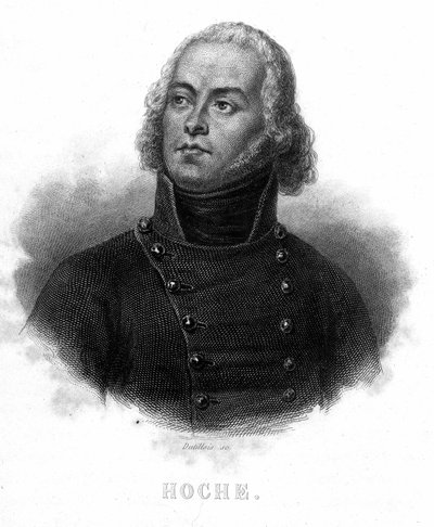 拉扎尔-路易-霍赫将军（1768 - 1797）的肖像--载于梯也尔的《法国革命》。19世纪 作者 法语学校
