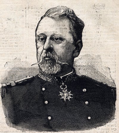 圣马尔斯（Saint Mars）的普瓦卢埃将军肖像（1832-1897）。 作者 法语学校