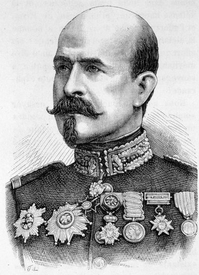 特罗丘将军（1815-1896）的画像--载于亨利-马丁的《法国历史》。 作者 法语学校