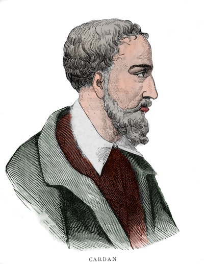 杰罗拉莫-卡达诺（Girolamo Cardano, Hieronymus Cardanus or Jerome Cardan）的肖像 作者 法语学校