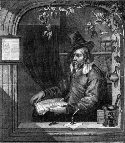 朱利奥-吉诺伊诺（Genovino）的肖像，他与托马索-阿涅罗（Tommaso Aniello，dit Masaniello，1622-1647）一起参加了1647年在那不勒斯举行的反对西班牙人的起义。1852年的雕版画。 作者 法语学校