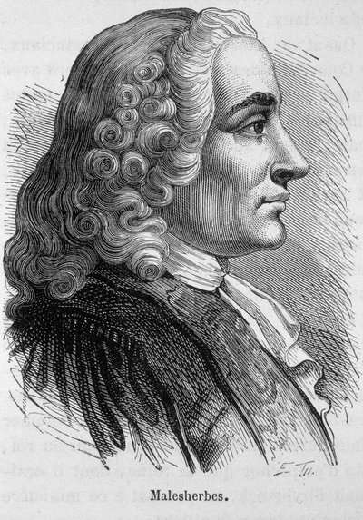纪尧姆-克雷蒂安（Guillaume-Chretien）的肖像，由拉莫尼翁-德-马莱舍伯斯（1721-1794）绘制，法国政治家--载于亨利-马丁的《法国历史》。 作者 法语学校