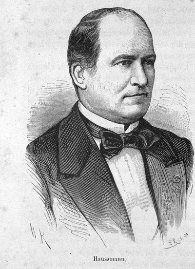 豪斯曼（1809-1891）的肖像，法国政治家--载于亨利-马丁的《法国历史》。 作者 法语学校