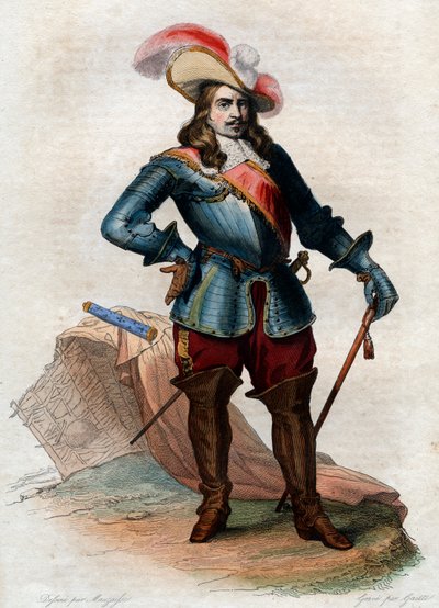 奥弗涅塔的亨利画像，Vicomte de Turenne（1611-1675），法国元帅。 作者 法语学校