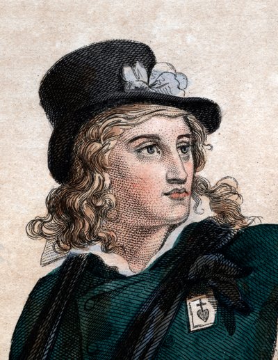 Henri du Vergier（Verger）的肖像，Comte de La Rochejaquelein（1772-1794），法国大革命期间保皇党起义（战争中的战争）的将军。 作者 法语学校