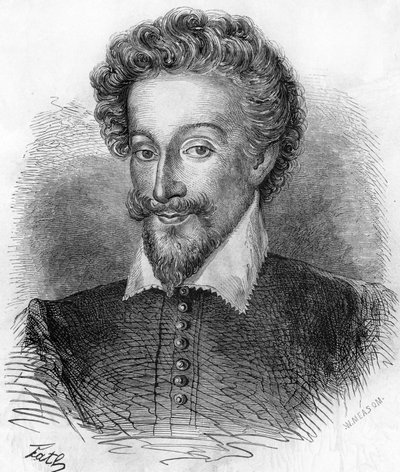 法国国王亨利四世（1553-1610）的画像。载于《法国人民史》，约1885年。雕版画。 作者 法语学校