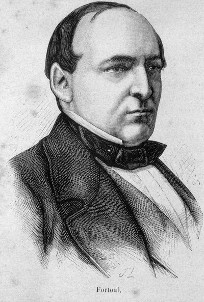 法国作家和部长Hippolyte Fortoul（1811-1856）的画像--载于亨利-马丁的《法国历史》。 作者 法语学校