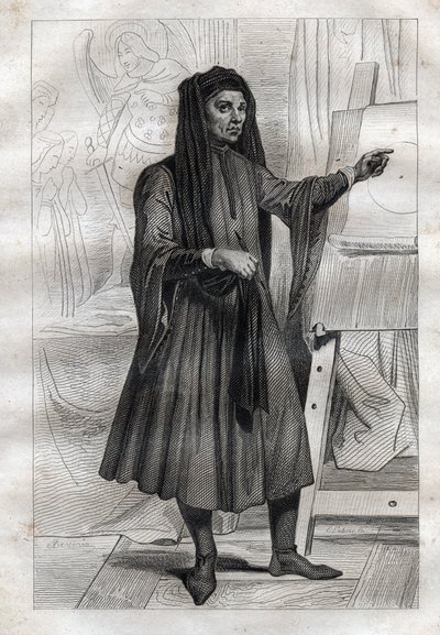 意大利画家乔托-迪-邦多内（Ambrogiotto di Bondone）的画像 作者 法语学校