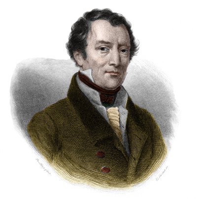 雅克-安托万（Jacques Antoine）-曼努埃尔（1775-1827）的肖像，法国律师和政治家。载于路易-德-科梅宁-蒂莫的《演讲者之书》。1842.私人收藏。 作者 法语学校