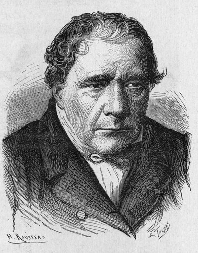 Jacques Babinet (1794 - 1872)的肖像，法国物理学家和天文学家--载于《科学专辑；杰出的科学家；伟大的发现》1896。 作者 法语学校