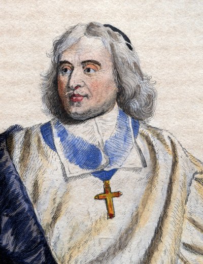 Jacques Benigne Bossuet（1627-1704）的肖像，法国主教和神学家。 作者 法语学校