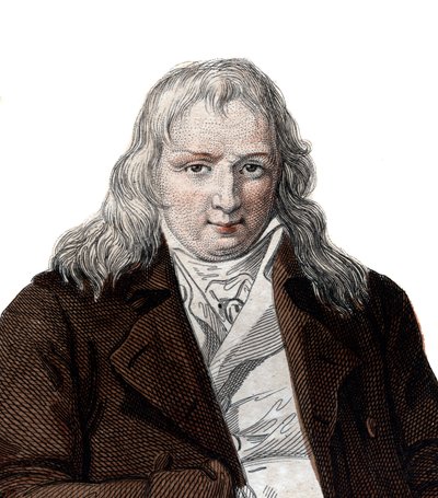 法国作家和植物学家Jacques Henri Bernardin de Saint Pierre（1737-1814）的肖像。 作者 French School