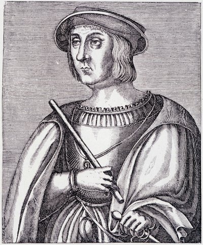 Jacques II de Chabannes（La Palice）（1470-1525 年）肖像雕刻，选自 Paul Lacroix 所著《路易十二与布列塔尼的安妮》，Georges Hurtrel 编辑 作者 法语学校