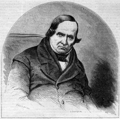 Jean Baptiste (Giovanni Battista) Niccolini (1782-1861)的肖像，意大利诗人。10月5日《世界画报》第234期上的版画。 作者 法语学校