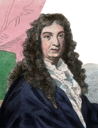 Jean Baptiste Lully（1632-1687）的肖像，法国作曲家。 作者 法语学校
