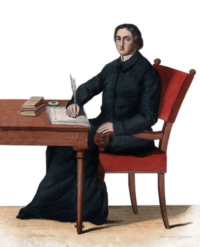 Jean Baptiste Massillon（1663-1742），法国天主教主教和传教士，克莱蒙主教的肖像。 作者 法语学校