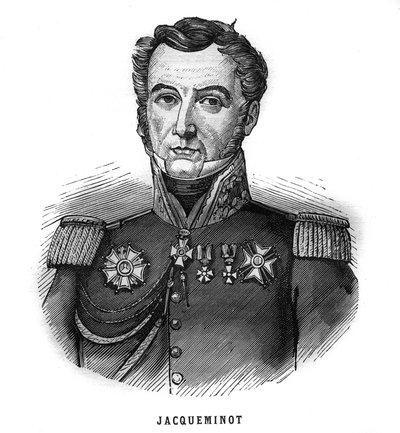 让-弗朗索瓦-雅克米诺的肖像，哈姆子爵（1787-1865），法国将军和政治家。雕刻在 "Les Illustrations De L