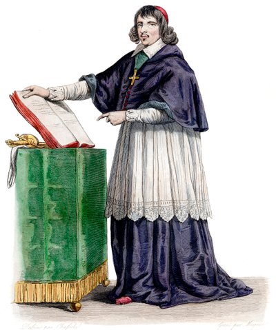 Jean Francois Paul de Gondi（Gondy）（1614-1679）的画像，Retz的红衣主教，法国Coadjutor Bishop。 作者 法语学校