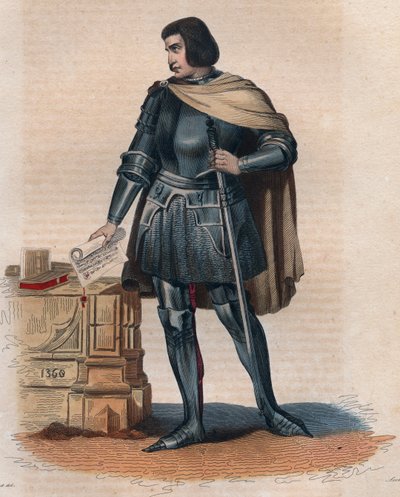 Jean Juvenal（Jouvenel）des Ursins（1360-1431）的肖像，法国法官。 作者 法语学校