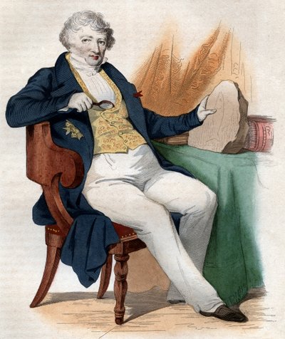 Jean Leopold Nicolas Frederic Cuvier的肖像被称为Georges Cuvier（1769-1832），法国博物学家和动物学家。 作者 法语学校