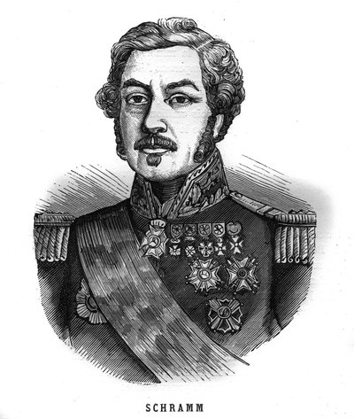 让-保罗-亚当-施拉姆（1789-1884）的画像，法国将军。在 "Les Illustrations De L