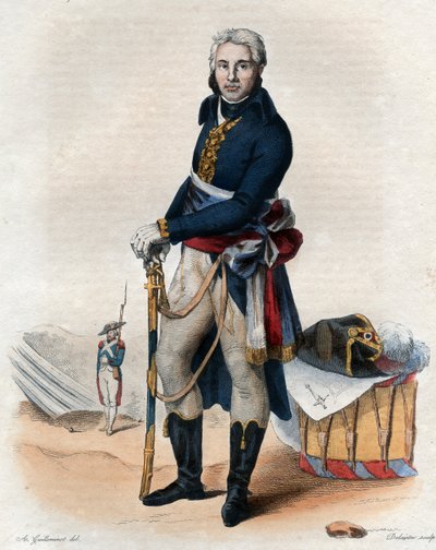 Jean Victor Moreau（1763-1813）的肖像，法国将军。 作者 法语学校