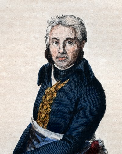 Jean Victor Moreau（1763-1813）的肖像，法国将军。 作者 法语学校
