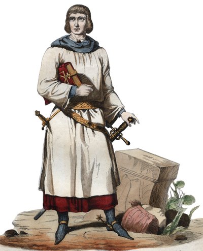 Jean de Joinville（1225-1317）的肖像，中世纪法国编年史。 作者 法语学校